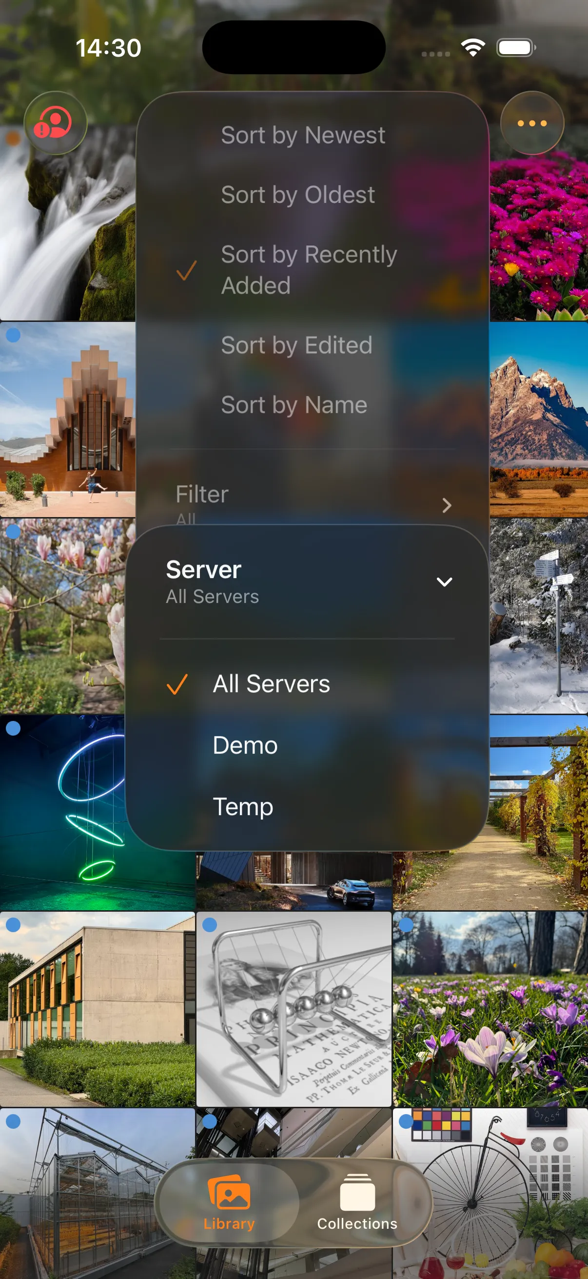 Photoflare – filter library by server